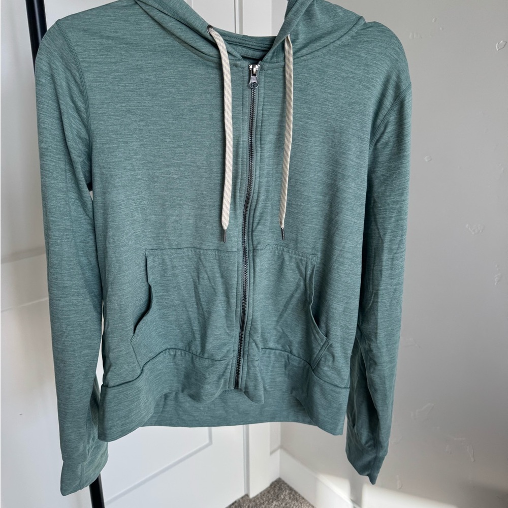 Pulse Teal Zip-Up Hoodie